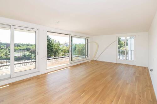 Wohnzimmer mit Terrasse - Etagenwohnung mit 148,00 m&sup2; in Berlin zum Kaufen