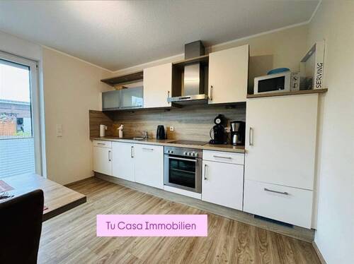 Küche - NORDDEICH - Zwei Raum FeWo mit Terrasse + PKW Stellplatz