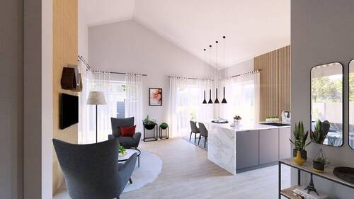 Ansicht Wohnbereich - Bungalow mit 85,60 m² in Fischbach bei Dahn zum Kaufen