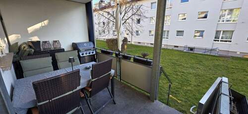 Balkon mit Gartenzugang - 