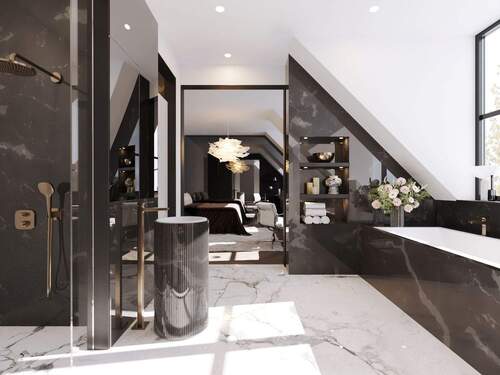 Visualisierung Badezimmer - 1 Zimmer Mehrfamilienhaus, Wohnhaus in Potsdam