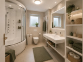 Badezimmer 1 im EG ( virtually staged) - 