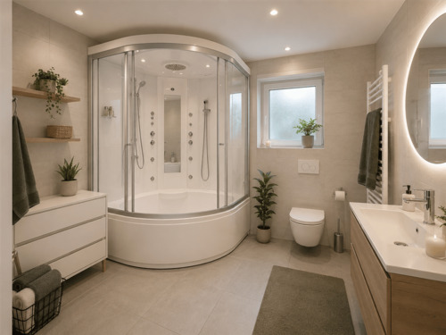Badezimmer 1 im EG ( virtually staged) - 