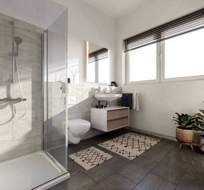 Kampus Karree II_Haus I_WHG9_Bad - 2 Zimmer Etagenwohnung zum Kaufen in Kassel