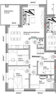 Whg. 1. OG links - 3 Zimmer Etagenwohnung zur Miete in Melle / Buer