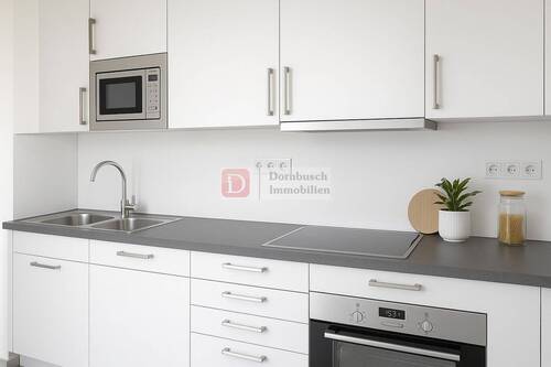 Einbauküche - Staging - 3 Zimmer Etagenwohnung zum Kaufen in Frankfurt am Main