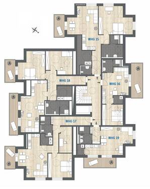 Haus I - Dachgeschoss - 1 Zimmer Etagenwohnung in Werlte