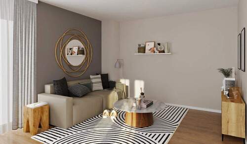 Das Wohnzimmer wird zum Treffpunkt - 4 Zimmer Etagenwohnung zum Kaufen in Düsseldorf