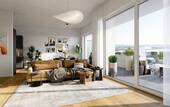 Kampus Karree II_Haus I_WHG9_Wohnzimmer - Etagenwohnung mit 86,60 m² in Kassel zum Kaufen
