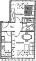 Grundriss - 2 Zimmer Etagenwohnung in Leipzig