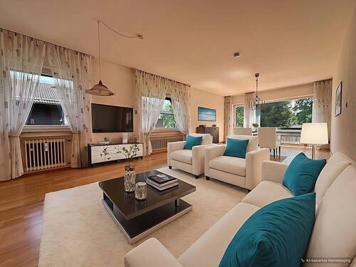 Wohnzimmer - KI - 2 Zimmer Etagenwohnung in Garmisch-Partenkirchen