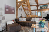 Wohnzimmer - 8 Zimmer Einfamilienhaus zum Kaufen in Fürstenau / Hollenstede