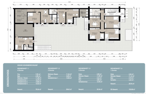 Erdgeschoss - 2 Zimmer Mehrfamilienhaus, Wohnhaus in Augsburg
