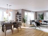 Kampus Karree II_Haus L_WHG5_Wohnzimmer - 2 Zimmer Etagenwohnung in Kassel