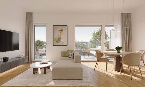 MFC Eching - Innenvisualisierung WE 333 - Etagenwohnung mit 41,30 m² in Eching zum Kaufen