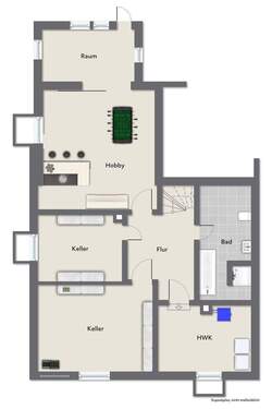 Raumaufteilung Kellergesschoss - 