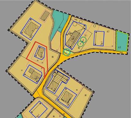 Grundstück Flurkarte mit Markierung - 