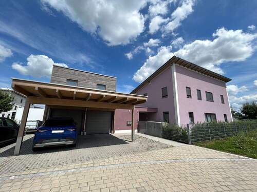 Ansicht West II - 'ARBEITEN UND WOHNEN ALS SYMBIOSE'