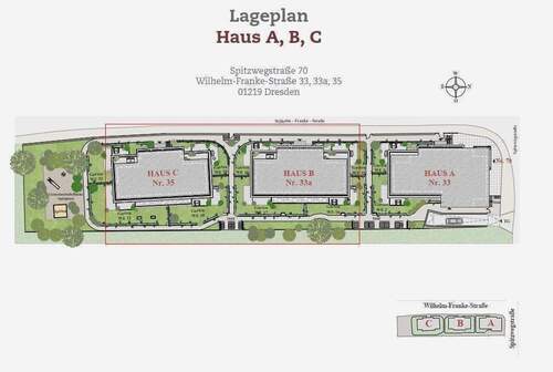 Lageplan der Häuser - 