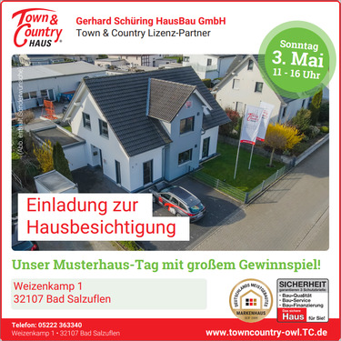 Einladung zum Musterhaus-Tag am 03.05.2026 - Einladung zum Musterhaustag am 3. Mai 2026