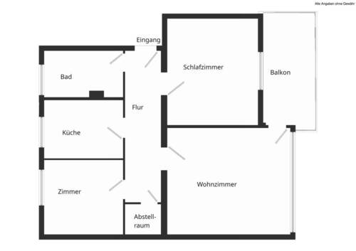 Grundriß der Wohnung - 