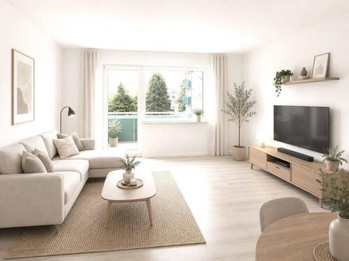 Einrichtungsbeispiel - Renovierte 3,5-Zimmer-Wohnung mit Balkon und Fußbodenheizung