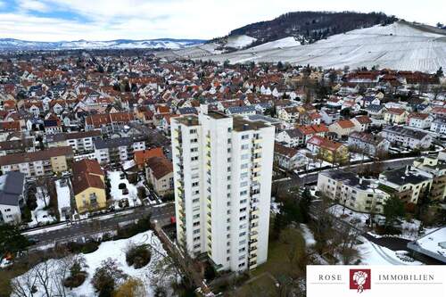 Drohnenansicht Nord-West - 3 Zimmer Etagenwohnung in Fellbach