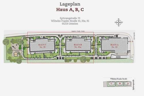 Lageplan der Häuser - 
