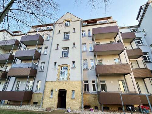 Hausrückseite - 1 Zimmer Etagenwohnung in Leipzig