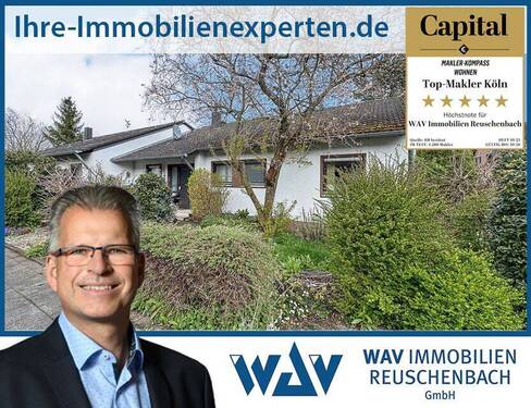 Ansicht - Barrierearmer Bungalow mit Kamin, Garten und Sauna in ruhiger Wohnlage von Wesseling-Keldenich