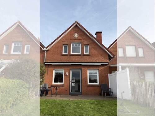 Rückansicht - Timmel - Charmantes Ferienhaus mit Wasserblick, direkt am Timmeler Meer. Top Lage!