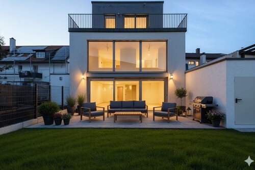 Abendambiente (digitales Homestaging) - ***Neubau-Erstbezug*** SMART & Exklusiv - Moderne Eleganz trifft High-Tech-Komfort