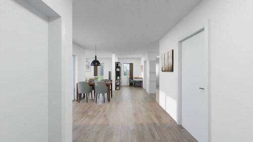 Blick zum Wohnbereich - 4 Zimmer Etagenwohnung in Ernzen