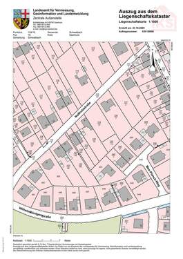 Schwalbach Nussholzstraße 9 Katasterkarte - 