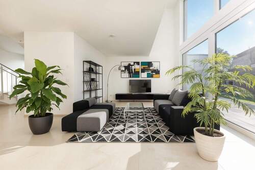 Wohnbereich (digitales Homestaging) - 5 Zimmer Etagenwohnung zum Kaufen in Böblingen