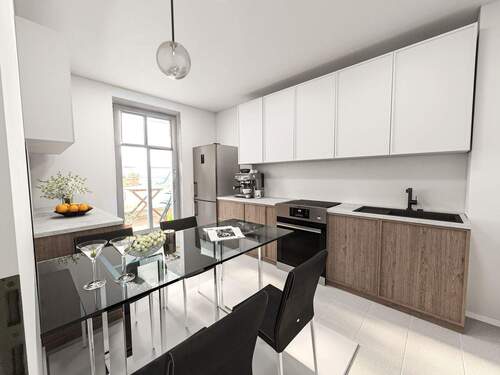 Referenzfoto Küche KI optimiert - 3 Zimmer Etagenwohnung in Leipzig