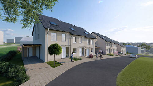 Zimmern oR_Eingang_20250429 - 100 % regenerativ: Modernes Effizienzhaus mit 137 m² Wohnfläche inkl. Grundstücksanteil!
