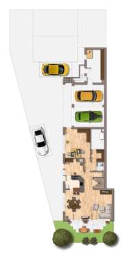 EG Hinterhaus mit Grünfläche - 