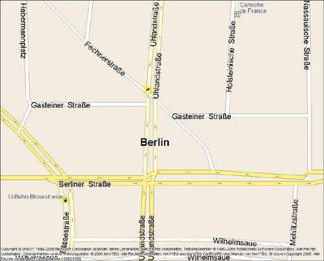 Kartenausschnitt - 2 Zimmer Etagenwohnung zur Miete in Berlin