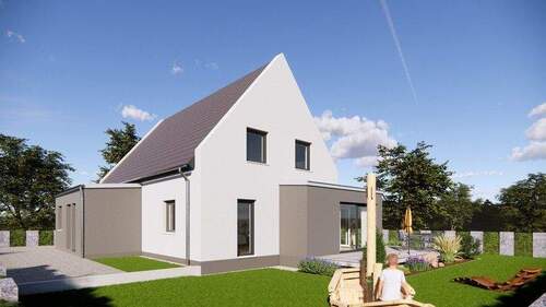 Ansicht West - 5 Zimmer Einfamilienhaus in Rückersdorf