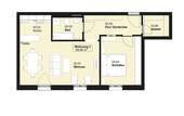 Grundriss mit Einrichtungsbeispiel - 