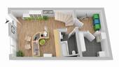 Grundriss EG - 4 Zimmer Reihenmittelhaus in Erfurt / Altstadt