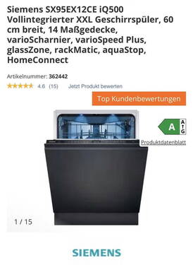 Siemens XXL Geschirrspüler - 