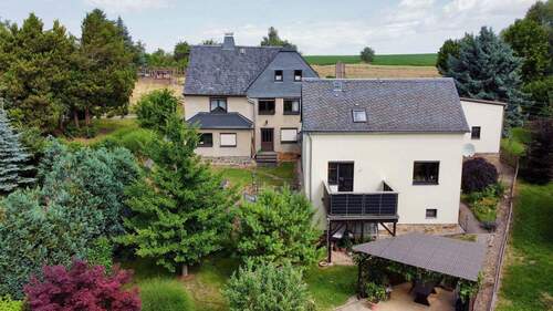 Rückseite - Mehrfamilienhaus, Wohnhaus mit 308,00 m&sup2; in Königshain-Wiederau zum Kaufen