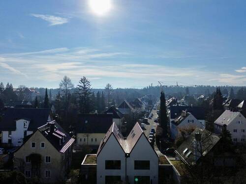 Panoramablick von der Südost Terrasse Richtung Alpen - 
