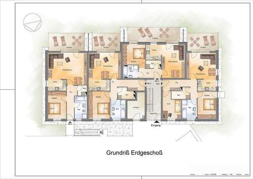 Grundriß Erdgeschoß - 1 Zimmer Mehrfamilienhaus, Wohnhaus in Mölln