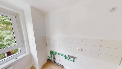 Küche Vergleichswohnung - 3-Raum-Wohnung mit Balkon mit Blick ins Grüne