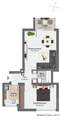 Grundriss der 2-Zimmer-Wohnung - 