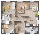 Grundriss-Einfamilienhaus-Mitwachshaus-Flair-148-Erdgeschoss-mit-Einliegerwohnung - 