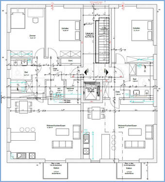 Grunddriss 1. OG - 2 Zimmer Etagenwohnung in Pulheim